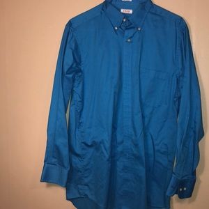 blue izod button down